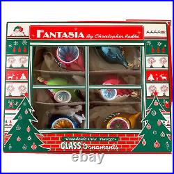 Christopher Radko Fantasia 6 Glass Ornaments Indent Newcastle Woods Grandma's