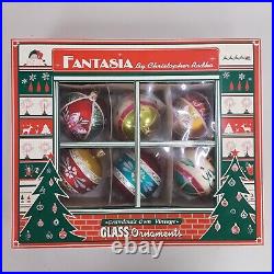 Christopher Radko Fantasia Glass Christmas Tree Ornaments Mouth Blown & Handmade
