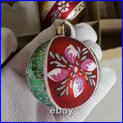Christopher Radko Fantasia Glass Christmas Tree Ornaments Mouth Blown & Handmade