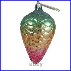 Christopher Radko Fantasy Pine Cone Vintage Christmas Ornament Rainbow 91-105-1