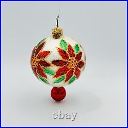 Christopher Radko Petite Winter Star Blossom Glass Christmas Ornament 3.5 W BOX