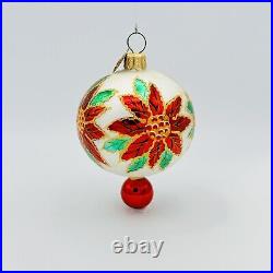 Christopher Radko Petite Winter Star Blossom Glass Christmas Ornament 3.5 W BOX