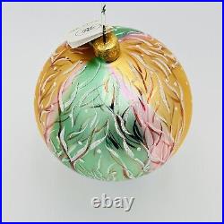Christopher Radko Winter Forest Glass Ball Christmas Ornament 6 Vintage RARE