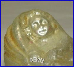German Antique Glass Baby In A Carriage Vintage Figural Christmas Ornament 1920s