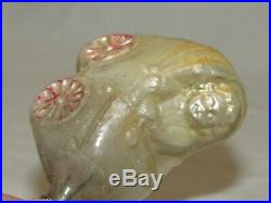 German Antique Glass Baby In A Carriage Vintage Figural Christmas Ornament 1920s