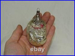 German Antique Glass Clown In Moon Vintage Figural Christmas Ornament 1930's