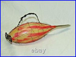 German Antique Glass End Of Day Zeppelin Christmas Ornament Decoration 1930's