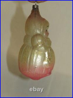 German Antique Large Glass Ms Muffet Christmas Ornament Decoration 1930's