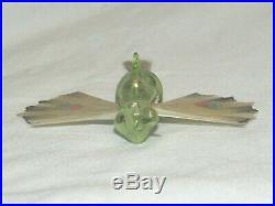 German Antique Spun Glass Wings Butterfly Moth Vintage Christmas Ornament 1900's