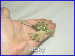 German Antique Spun Glass Wings Butterfly Moth Vintage Christmas Ornament 1900's