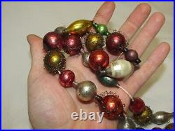 German Glass Wire Wrapped Bead Garland Vintage String Antique Christmas 1930's