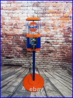 Gulf gas vintage Acorn glass gumball machine Unique Christmas gift penny machine