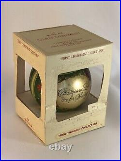 HALLMARK 1979 OUR FIRST CHRISTMAS TOGETHER Glass Ball Ornament Vintage
