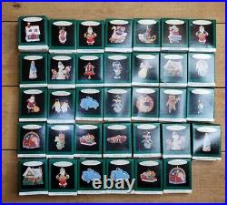 Hallmark Keepsake Miniature Ornaments 1995 Large lot of 34 Vintage Cake Topper