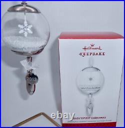 Hallmark Keepsake Ornament 2013 BABY'S FIRST CHRISTMAS Rattle Glass & Metal H2