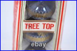 Hand Blown Glass Vintage Christmas Tree Topper Gorgeous Romania with Box