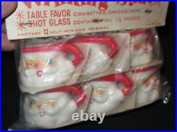 Holt Howard WINKING SANTA CLAUS Christmas Cup Mug Shot Glass Table Favor Vintage