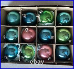 Huge Lot Of 60 Vintage Shiny Brite Christmas Ornaments Large & Small