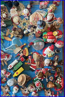 Huge Lot Of Vintage Christmas Glass Plastic Metal Ornaments/Decorations READ