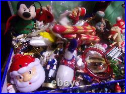 Huge Lot of 100+ Vintage Christmas Ornaments, LITTLE PEOPLE IN TOWN, DECOR & MORE