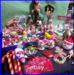 Huge Lot of 100+ Vintage Christmas Ornaments, LITTLE PEOPLE IN TOWN, DECOR & MORE