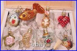 Inge-Glas Christmas Ornaments Miniatures The Bridal Collection Set Germany