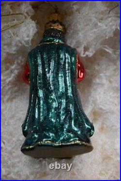 Komozja Nativity and Three Kings Christmas Glass Ornaments, set of 4