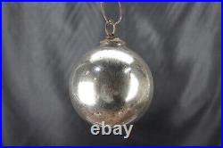 Kugel Glass Ball Hanging Vintage Christmas Decorative Ornament Antique Silver