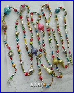 LONG 10 1/2 Feet Antique Vintage Mercury Glass Bead Christmas Garland Big Beads