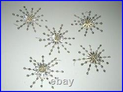 LOT 23 Vintage Christmas Mercury Glass Garland Bead Icicle Snowflake Ornaments