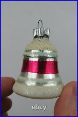 Lot 12 VTG Mercury Glass BELLS TORNADO BARREL Christmas Ornaments Shiny Brite
