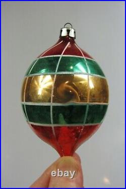 Lot 12 VTG Mercury Glass Mica BALL TEARDROPS Christmas Ornaments Fantasia Poland