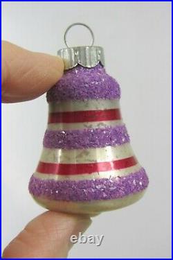 Lot 12 Vintage Mercury Glass Mica BELL Christmas Ornaments Shiny Brite