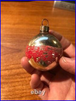 Lot 50 Vintage Shiny Brite Glass Ornaments Stencils Indent Flocked Mica Bells
