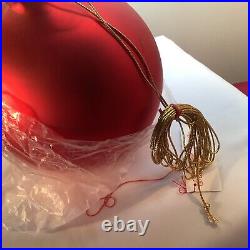 Lot 7 Vintage Dept. 56 Large Mercury Glass Christmas Red Ball Ornaments 542