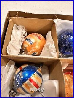 Lot VTG Blown Glass Assorted Christmas Ornament Shiny Brite Paint Losses