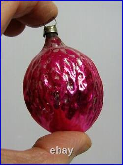 Lot VTG Blown Glass Embossed Indent Berry STAR Acorn Christmas Ornaments Germany