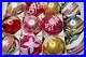 Lot-VTG-Glass-Pictured-Stencil-Snow-Cap-BALL-Christmas-Ornaments-Shiny-Brite-01-nw