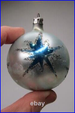 Lot VTG Mercury Glass Scene STARS Pink Turquoise BALL Christmas Ornaments Poland