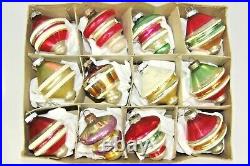 Lot VTG Mercury Glass TORNADO TREE SWIRL Mica Christmas Ornaments Shiny Brite