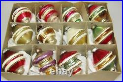 Lot VTG Mercury Glass TORNADO TREE SWIRL Mica Christmas Ornaments Shiny Brite