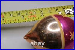 Lot Vintage Blown Glass Indent Pictured TEARDROPS Christmas Ornaments Poland