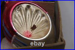 Lot Vintage Blown Glass Indent Pictured TEARDROPS Christmas Ornaments Poland