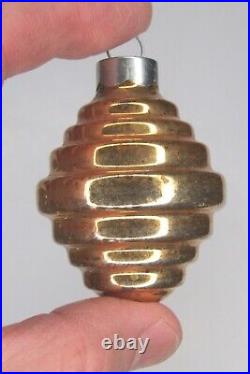 Lot Vintage Blown Glass SWIRL Lantern Small Christmas Ornaments Shiny Brite