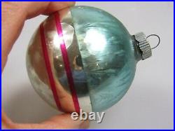 Lot Vintage Mercury Glass Frosted Large BALL Christmas Ornaments Shiny Brite