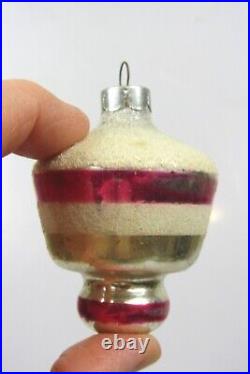Lot Vintage Mercury Glass Mica TORNADO DROPS Christmas Ornaments Shiny Brite