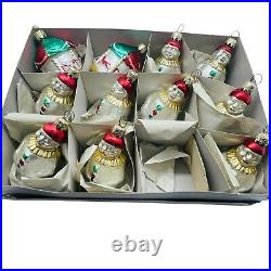 Lot of 11 Vtg Mercury Glass Carousel & Clown Christmas Ornaments West Germany 3