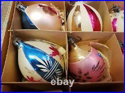 Lot of 12 Vintage Mercury Glass Ball Christmas Ornaments MANY MINT CONDITION