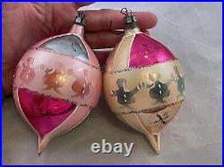Lot of 16 Vtg Large 5 Mercury Glass Christmas Teardrop Ornaments POLAND-EB36