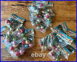 Lot of 20 Vtg Christmas Ornaments Glass Balls Package Ties Gift JAPAN NOS Crafts